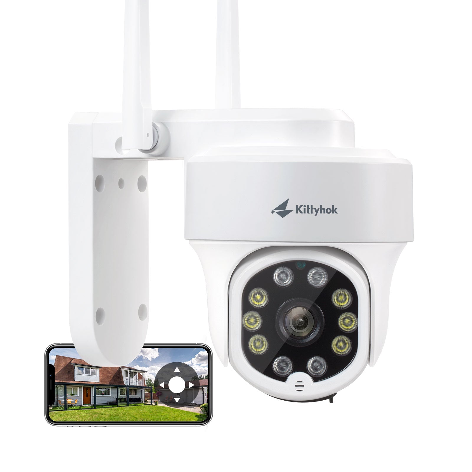 2K FHD Wireless Cameras for Home Security with 360 Viewing, Auto Tracking, Spotilght